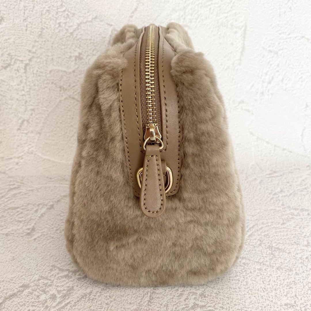 リアルムートン ファー ショルダーバッグ ハンドバッグ ボストンバッグ