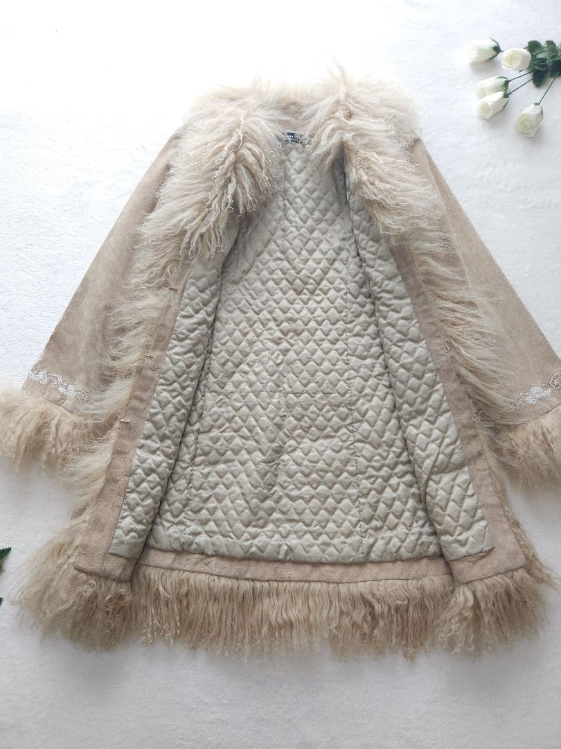 MaxMara MARINARINALDI 美品 高級ラムスキンファーコート