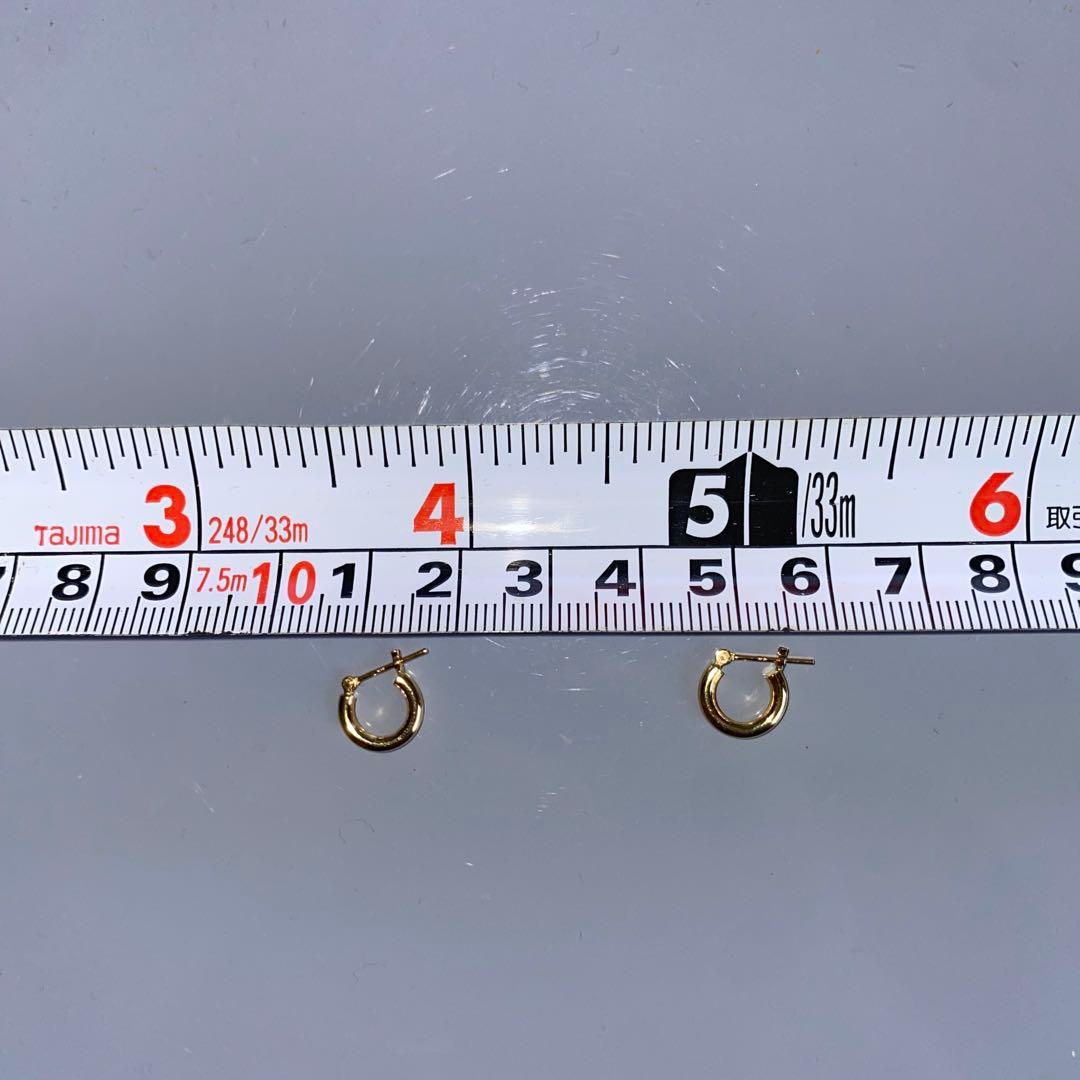 ゴールド フープピアス シンプル