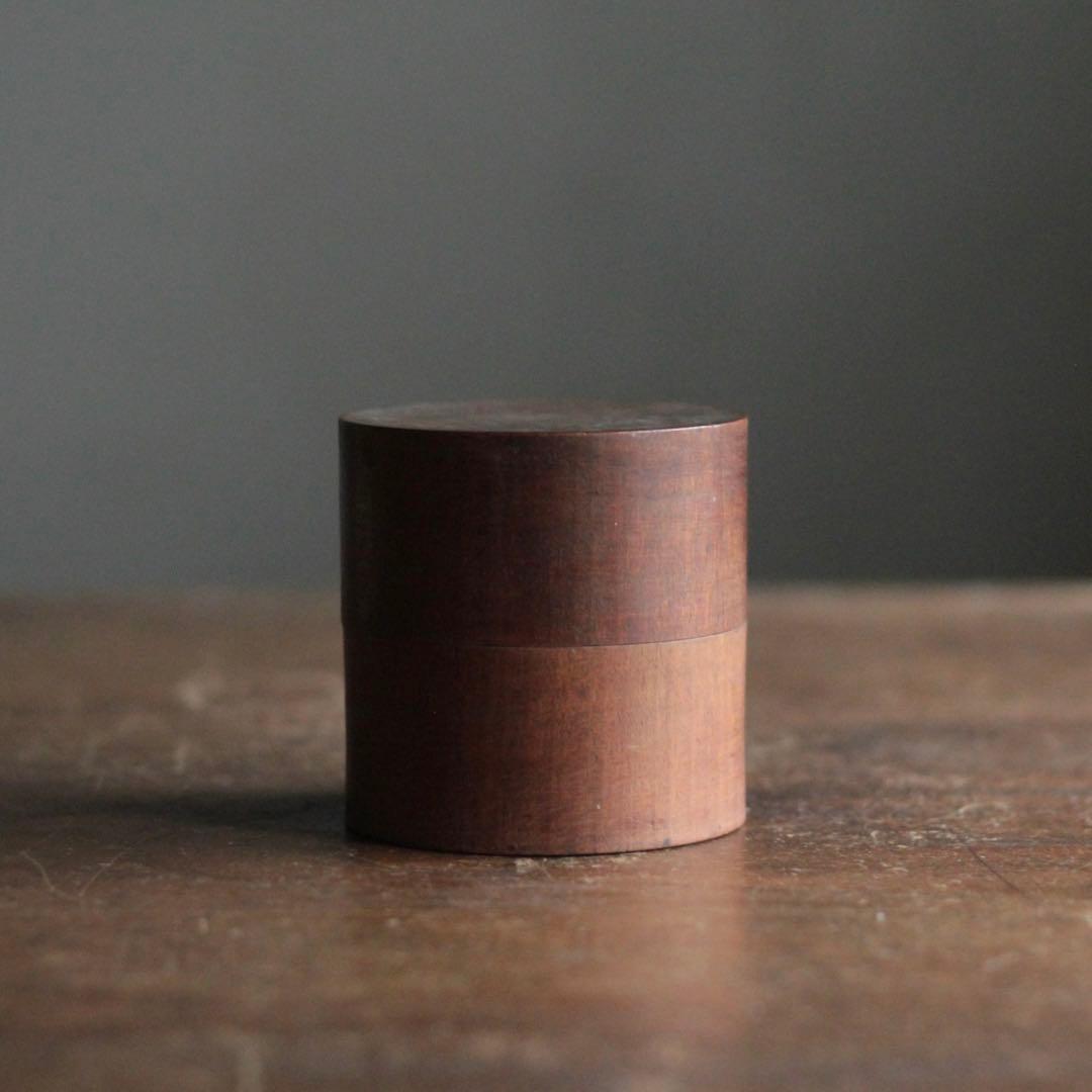 佳き木肌 古い 茶筒 茶入 古道具 アンティーク