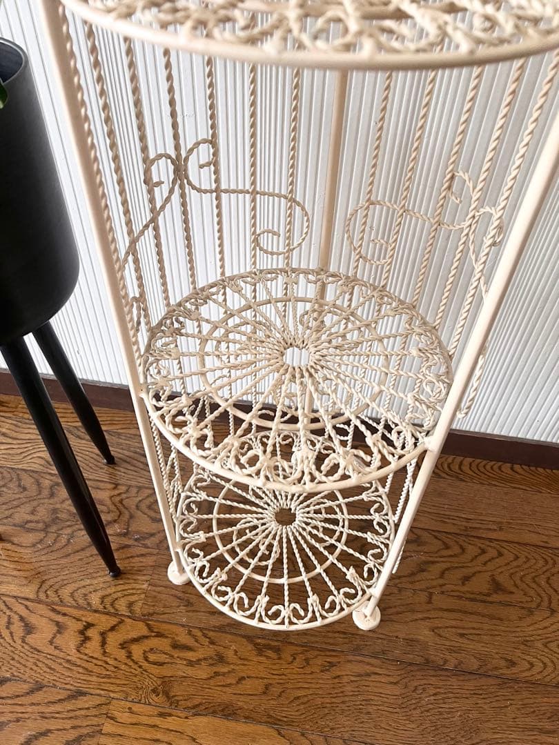 アンティーク ガーデン雑貨 花台 フラワースタンド　　プランツ　ロココ　シャビー