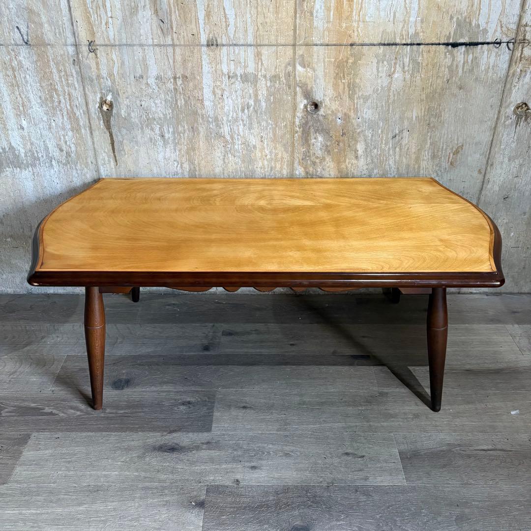 飛騨産業　オールドキツツキ　センターテーブル　天板リペア　オイルフィニッシュ