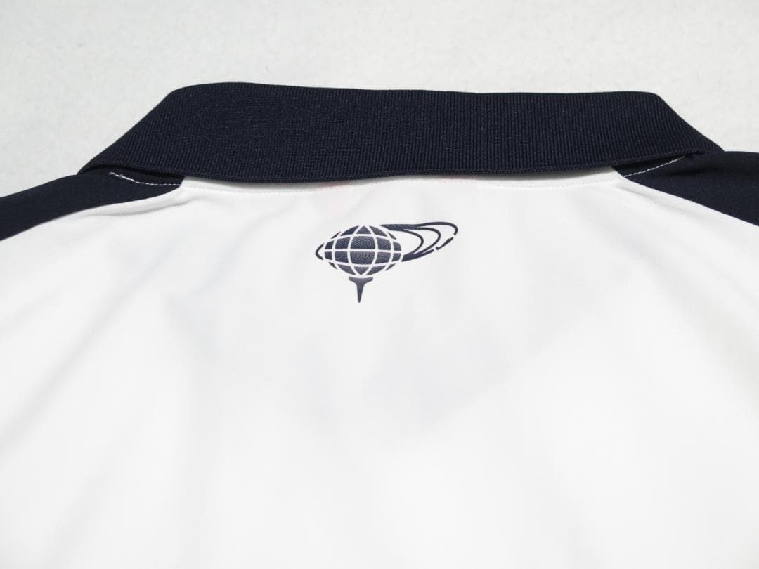 ⓂBEAMS GOLF ビームスゴルフ 襟付きVネックプルオーバーWHITE