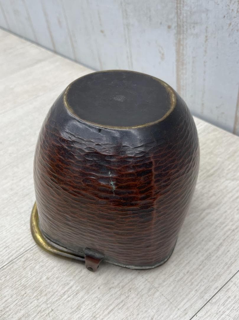 菊栄作 銅製 薬缶 打ち出し水注し 水次 茶道具 湯沸かし やかん