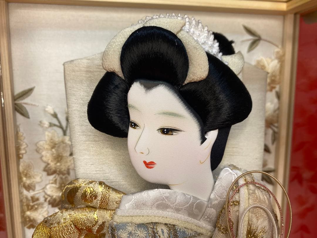 羽子板　総檜造り白木ガラスケース８号・サイズ間口約２５×奥行約２１×高さ約３８㎝