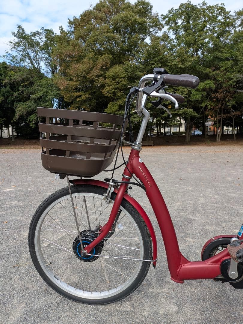 かあブリヂストン 電動アシスト自転車 ラクット レッド24インチ