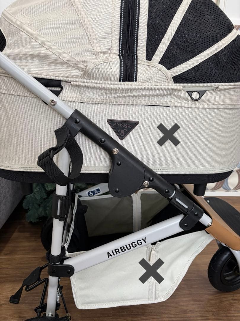 未使用に近い　エアバギー　DOME3 2ペットカート　ホワイトアッシュ　オーツ