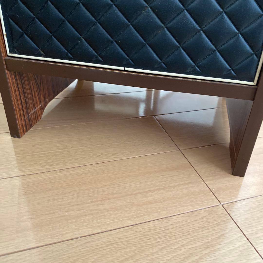 昭和レトロなダークブラウン木製キャビネット