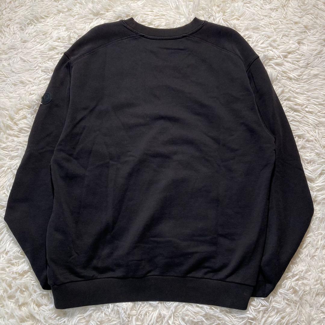 極美品 MONCLER モンクレール ラバーロゴ トレーナー ブラックL