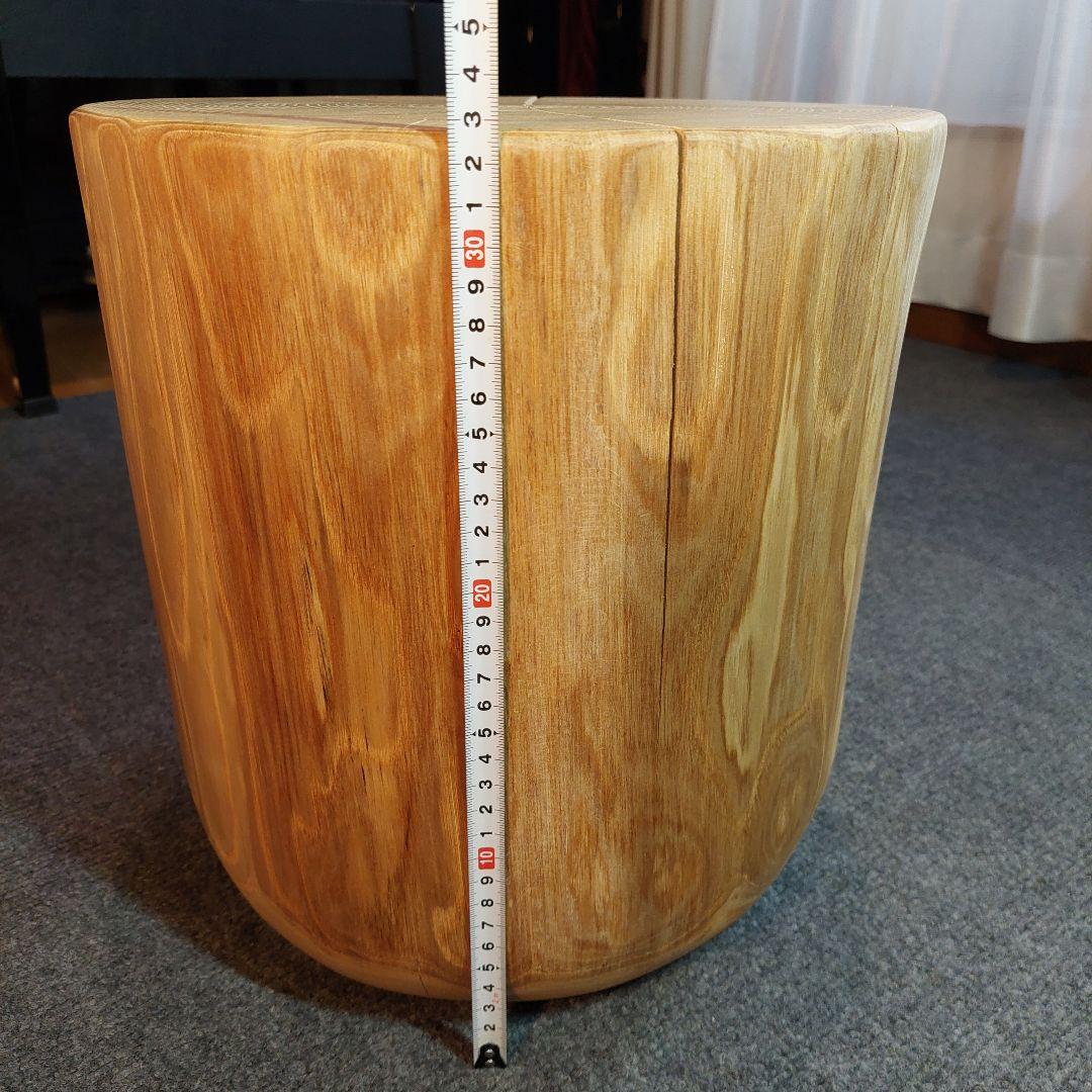 k098　栗 天然木 切り株 丸太 椅子 スツール テーブル 高さ約33㎝