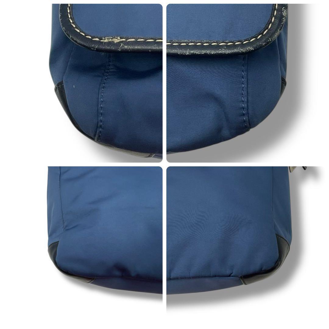 極美品 COACH コーチ メッセンジャー ショルダー ビジネス　A4　ブルー
