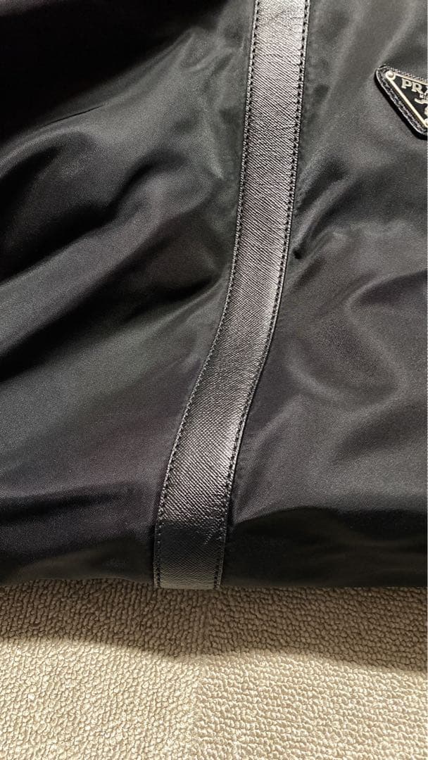 超美品★PRADA 2way ボストンバック　サフィアーノレザー　ナイロン　黒