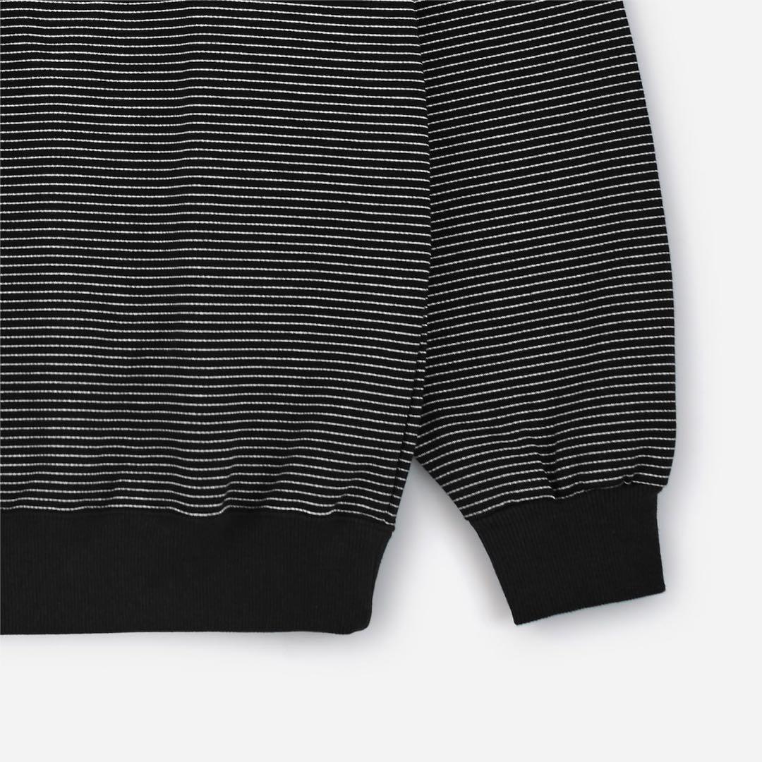 【25FW】ENNOY BORDER CREW NECK SWEAT BLACK