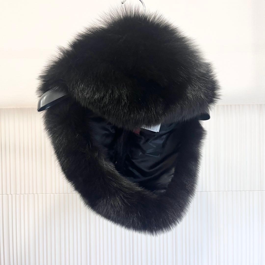 Maxmara 未使用タグ付 肉厚リアルフォックスファー スヌード マフラー