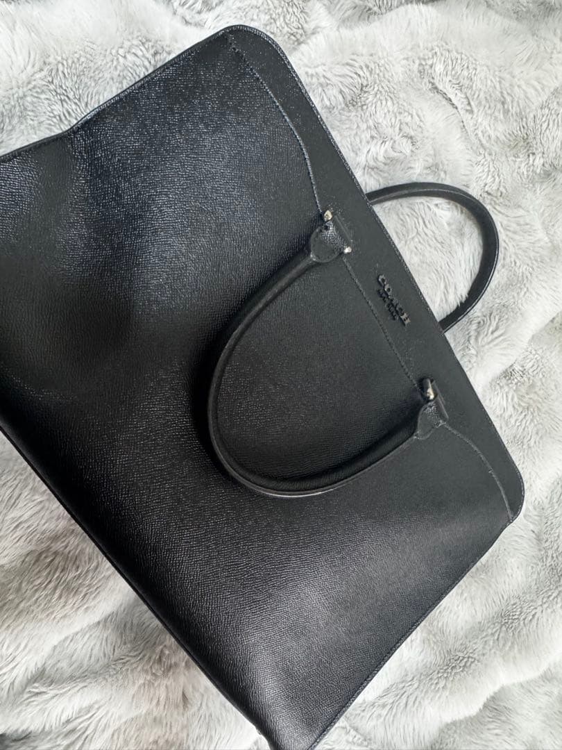 【新品】COACH レザービジネスバッククロスグレイン