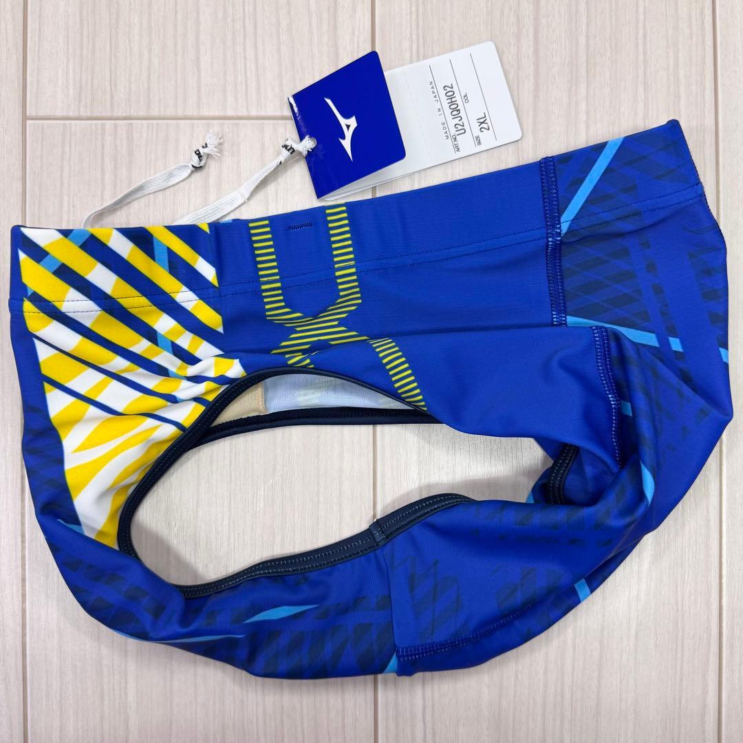 ミズノ　女子陸上レーシングショーツ　2XLサイズ　ブルー×イエロー　新品