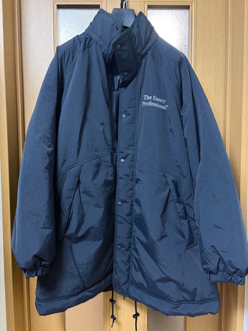 ENNOY PADDED NYLON BENCH COAT M ホワイトブラック
