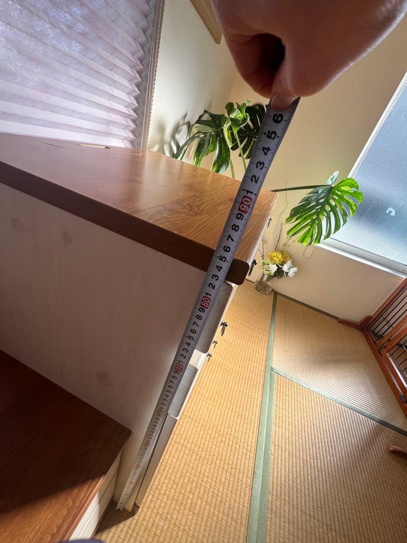 ナチュラルウッド パソコンデスク 引き出し付き　北欧インテリア　国産