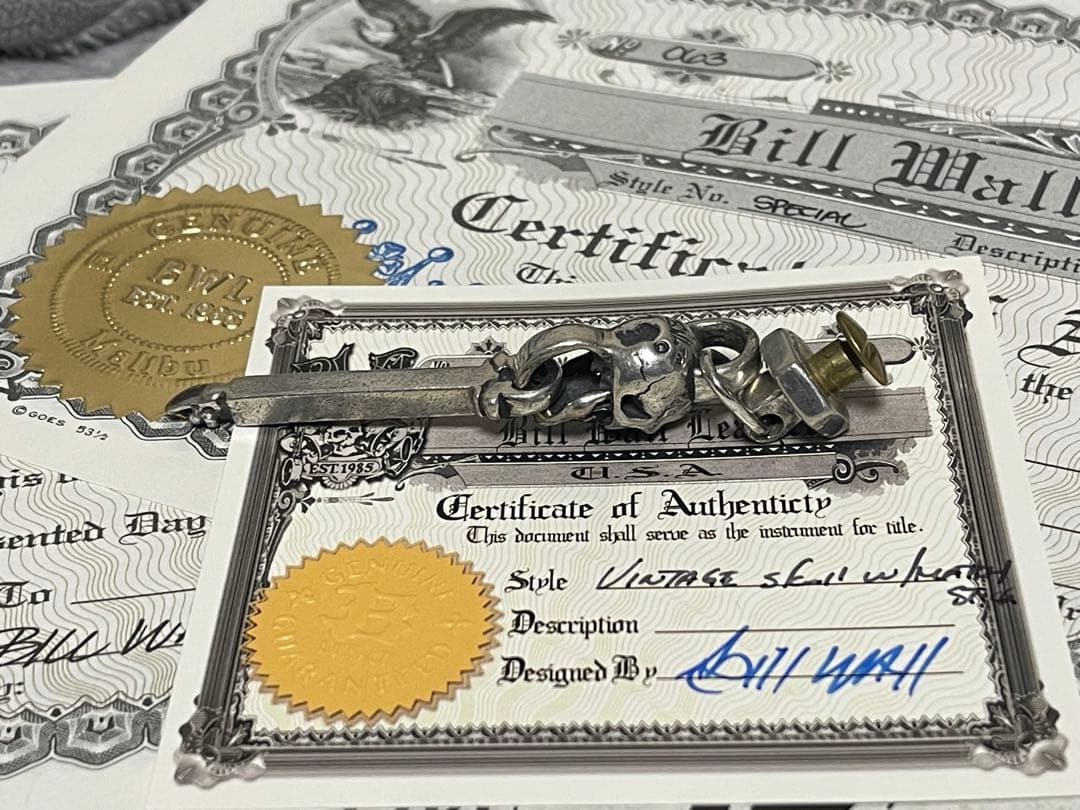 葵 BWL Vintage Skull Wallet Ring