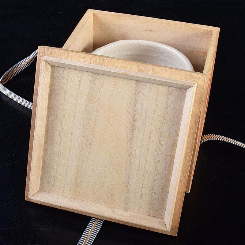 茶道具　人間国宝　荒川豊蔵作　志野茶碗　共箱　V　R7590