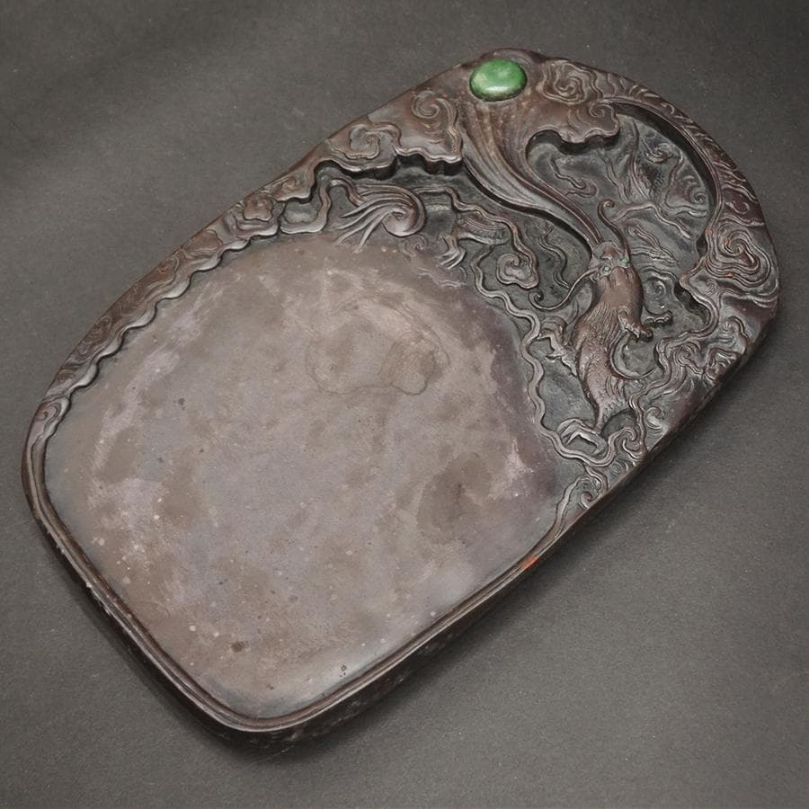 中国古玩 老杭 翡翠 端渓硯 唐物 骨董 書道具 未使用品 文房四寶 古美術品