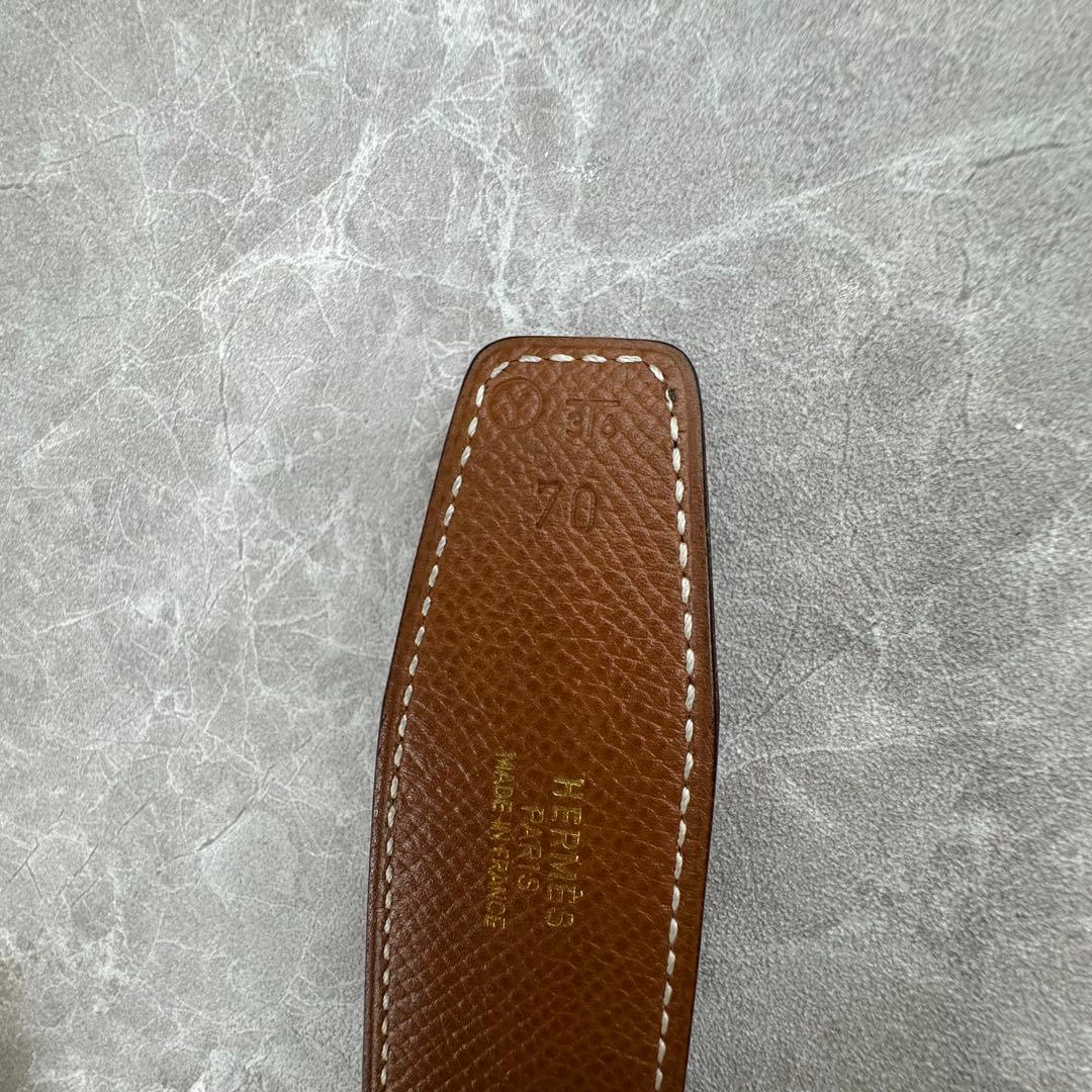 【美品】人気サイズ・カラー♡コンスタンス　Hベルト70ベージュ系箱付き　ゴールド