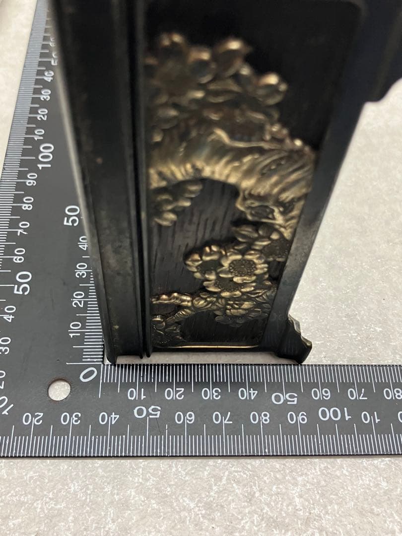 アンティーク　タバコケース　煙草入れ　昭和初期　花鳥図　小箱