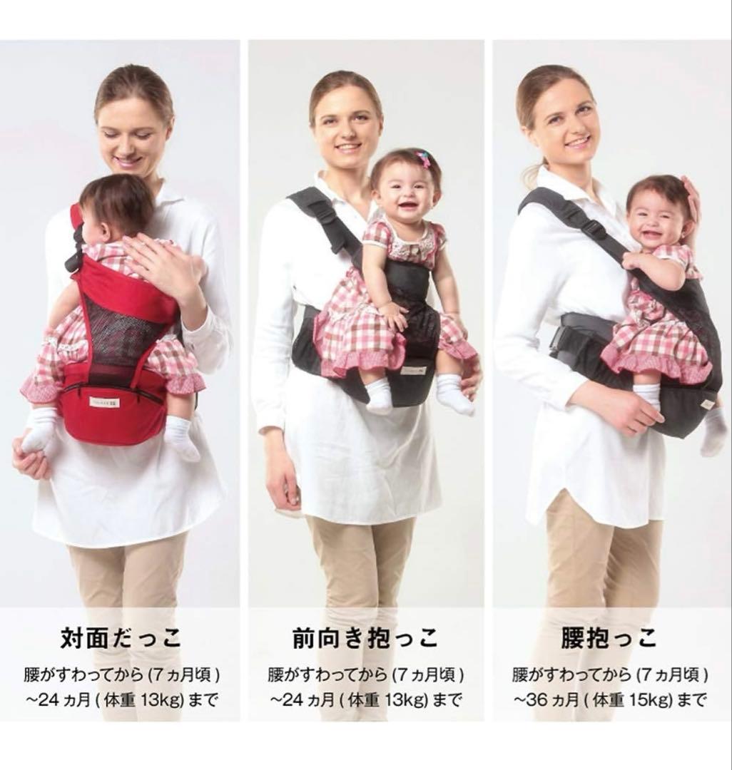 ポルバン アドバンス ヒップシート　ブラック　別売り専用シングルショルダーつき