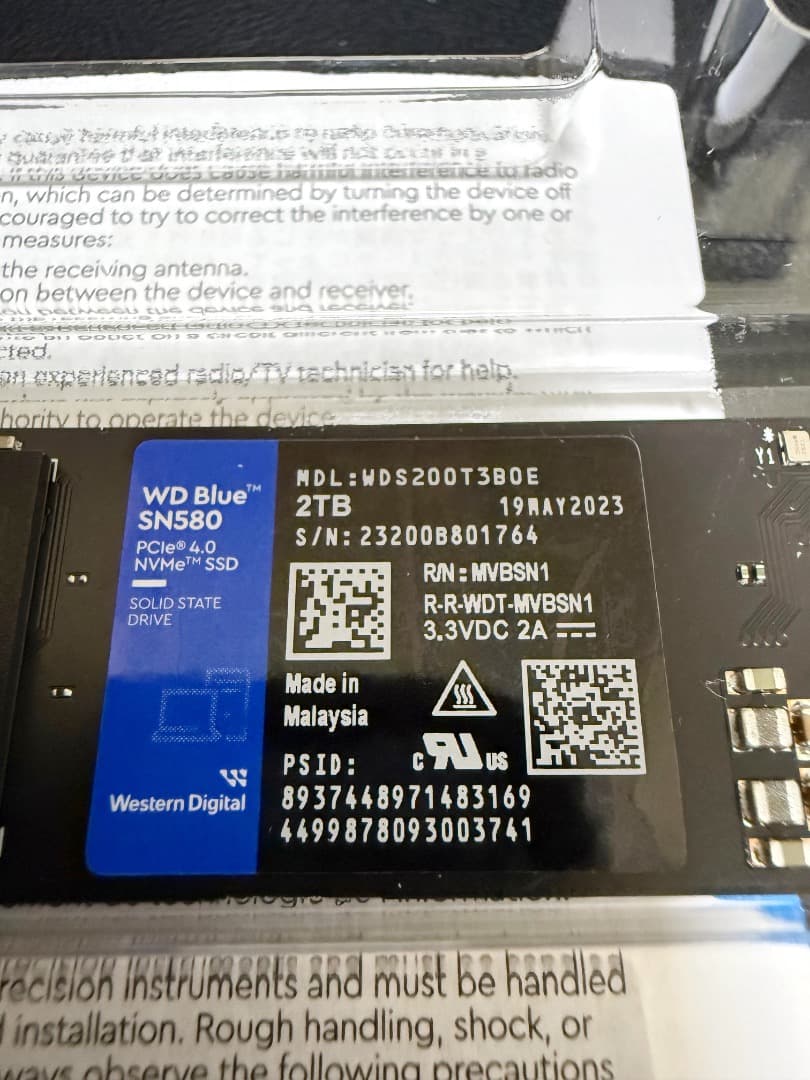 s*e様 WD Blue SN580 NVMe SSD - 2 TB