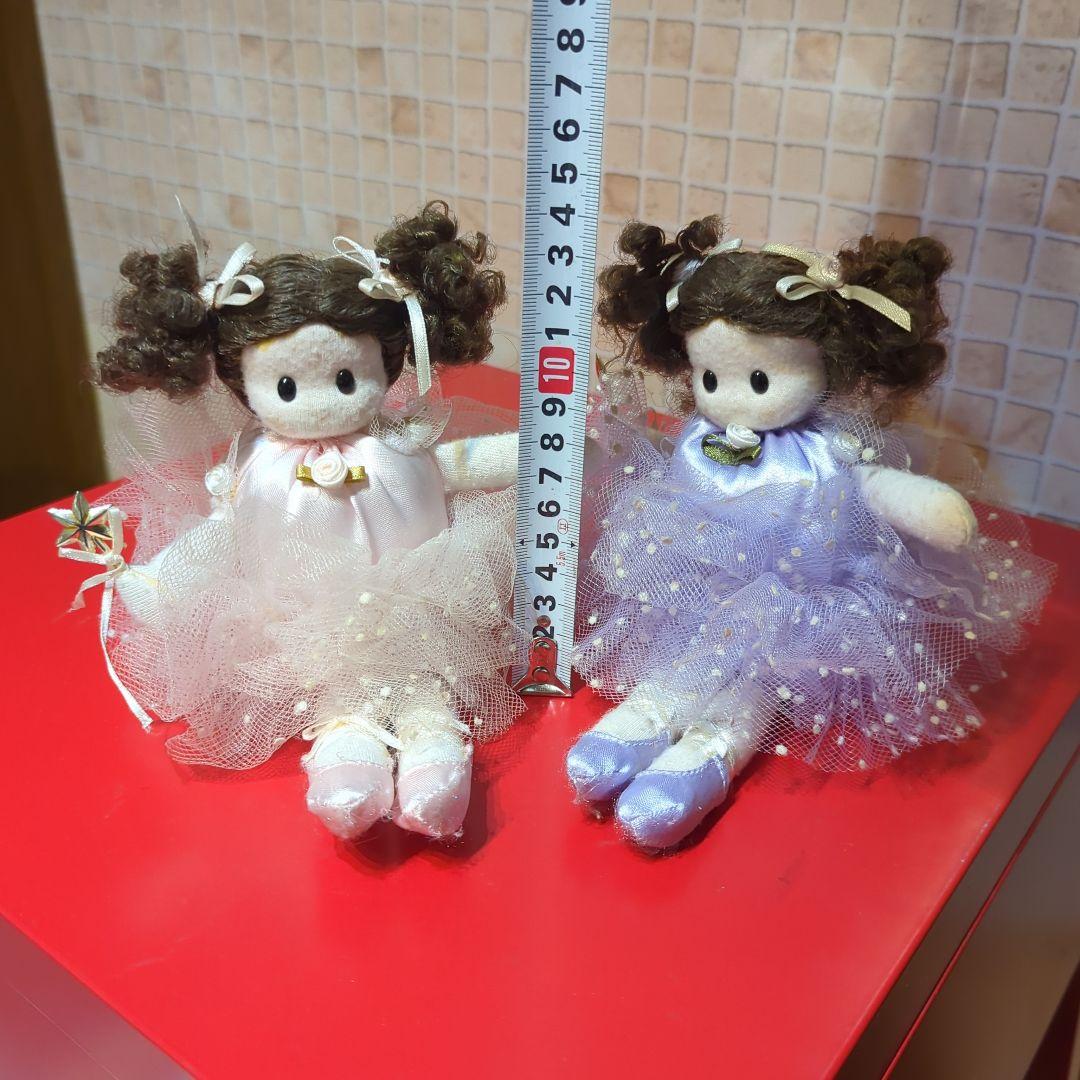 バレリーナオルゴール人形 2体セット ピンクと紫・昭和レトロ可愛い・Sylvia
