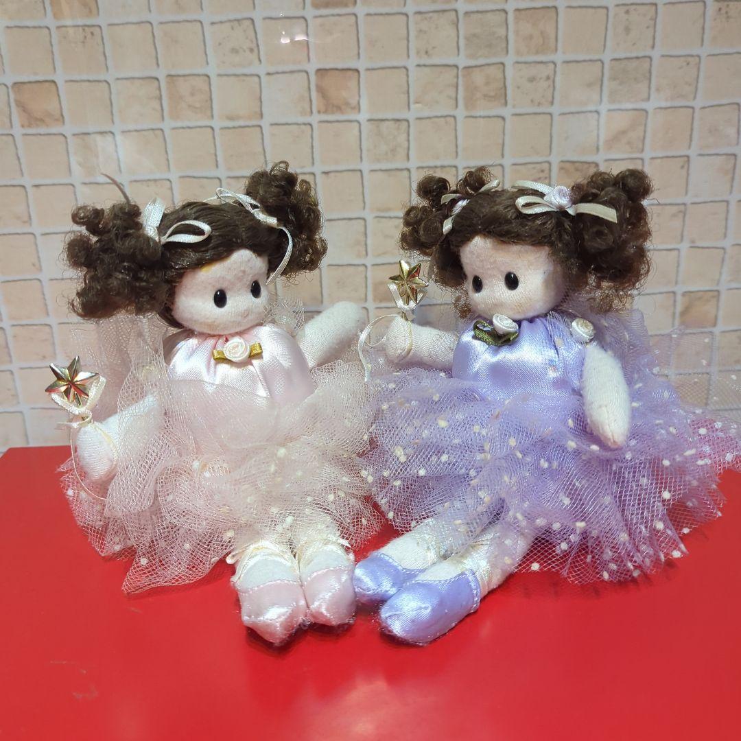 バレリーナオルゴール人形 2体セット ピンクと紫・昭和レトロ可愛い・Sylvia