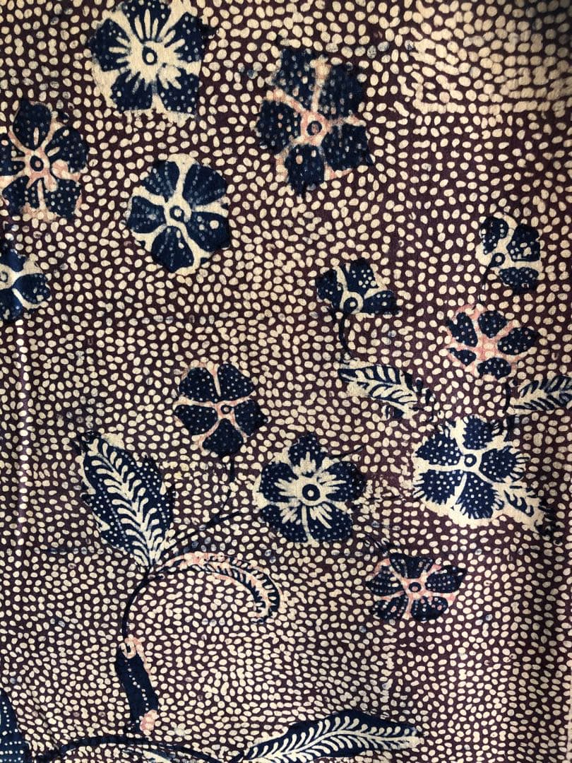 藍染めオールドバティック(8516)手描き&チャップ