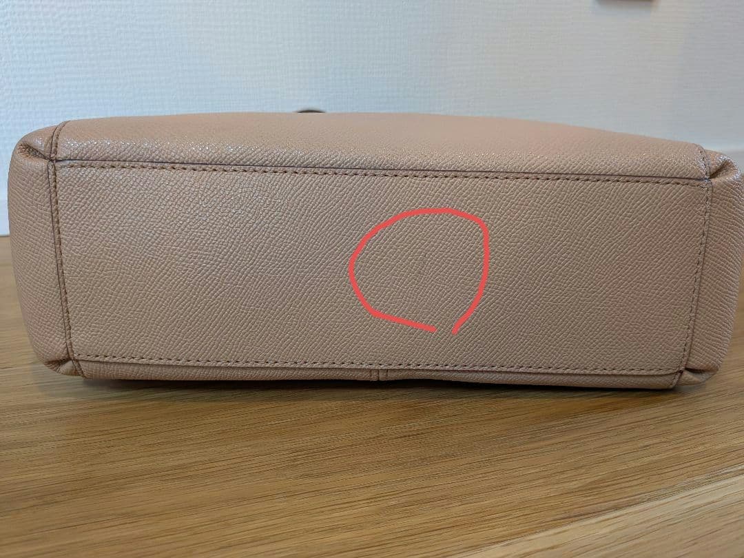 COACH ベージュショルダーバッグ2way　レザー