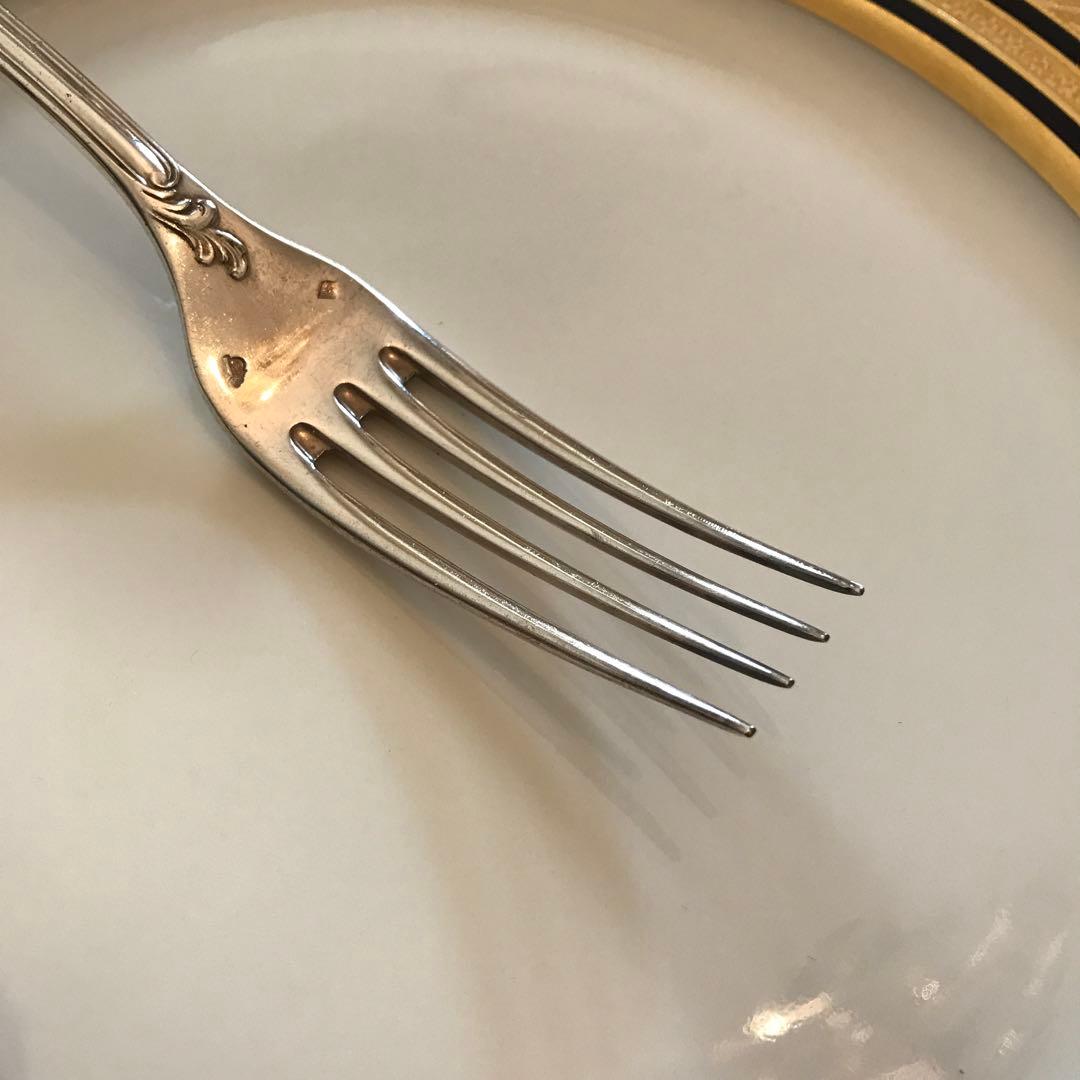 クリストフル／純銀（スターリングシルバー）フォーク&スプーン １組「マルリー」