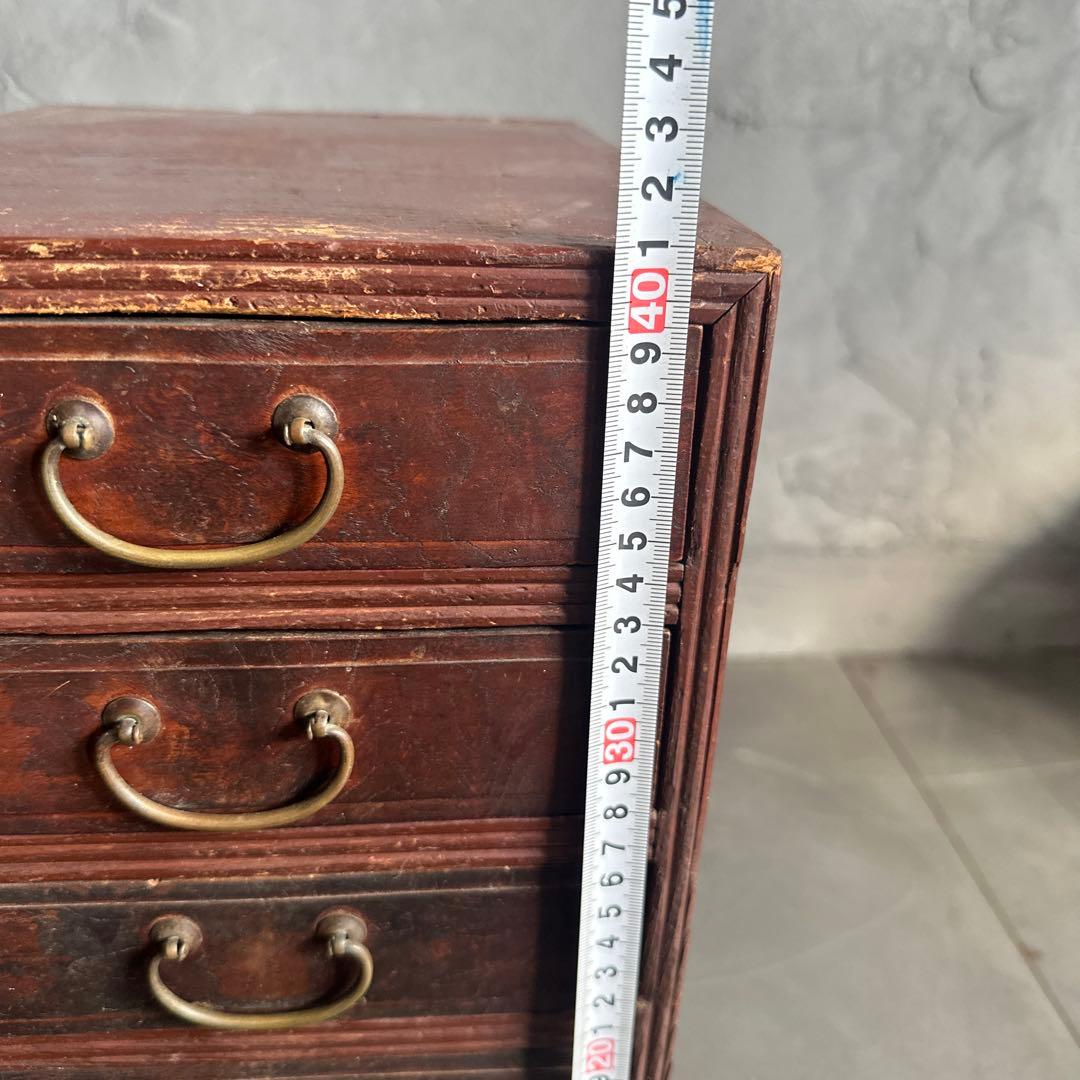 ヴィンテージ味のある素敵な木製小物収納 ❗️ダークブラウン