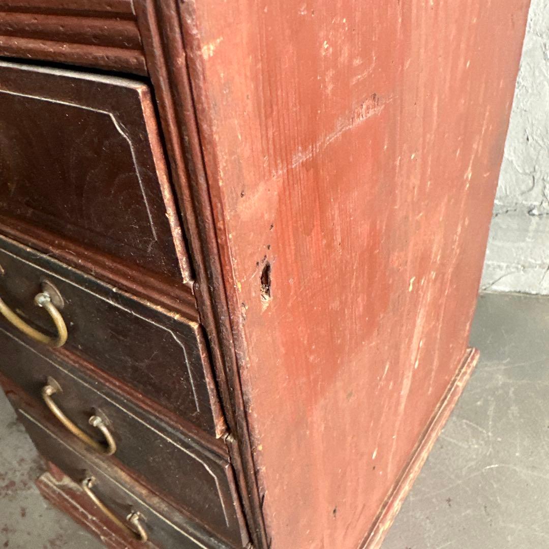 ヴィンテージ味のある素敵な木製小物収納 ❗️ダークブラウン