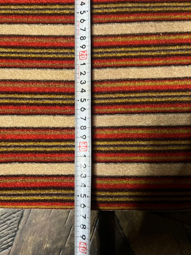 折りたたみ 座椅子 ストライプ 昭和レトロ 当時物 インテリア ビンテージ