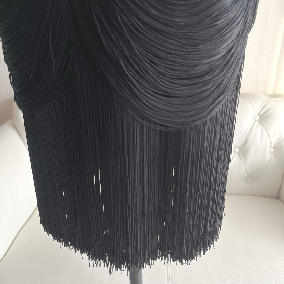 社交ダンス 可愛すぎるレッスンウェアラテン ドレープフリンジスカート 新品 L