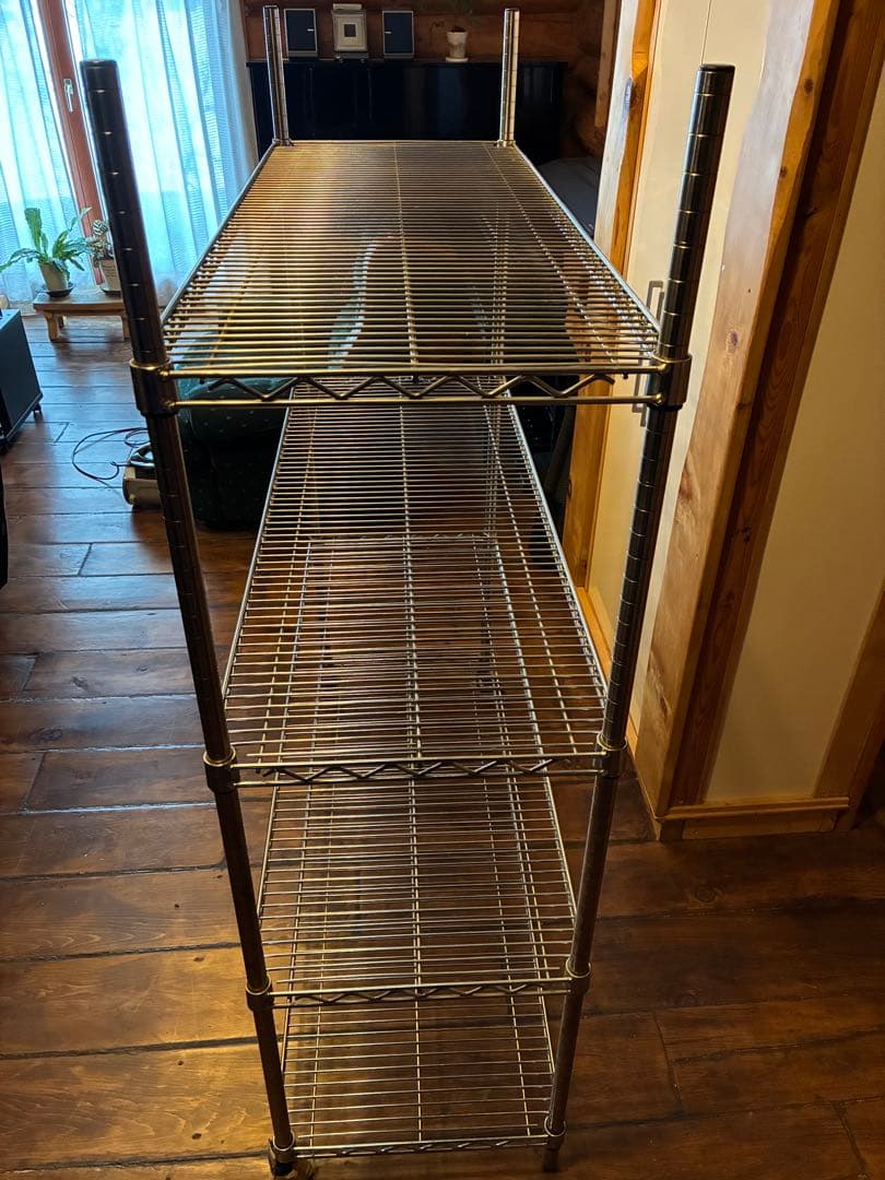 エレクター ラック 4段 幅120×奥46×高160cm 業務用ワイヤーシェルフ