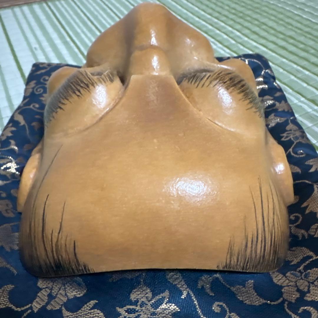 お面　能面　男　武悪面　真一郎作　伝統工芸　神楽面　壁掛け　置物　狂言面