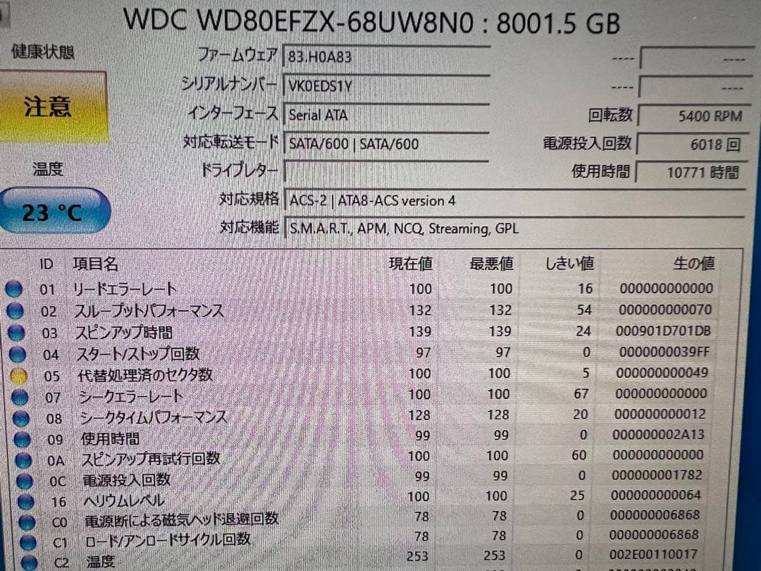 内蔵型ハードディスクドライブ WD Red 8TB NAS Hard Drive