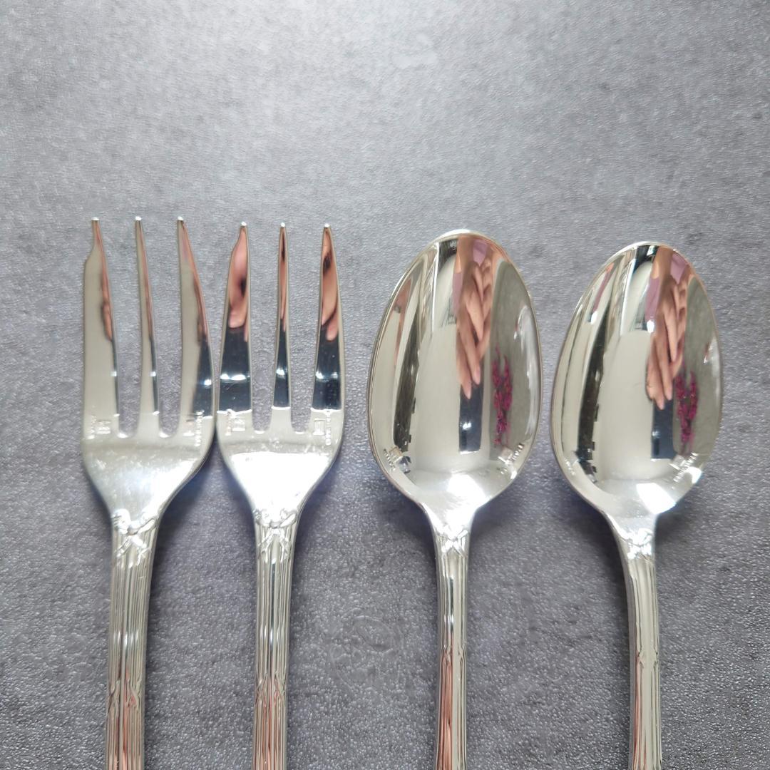 美品 クリストフル リュバン ケーキフォーク コーヒースプーン 4点