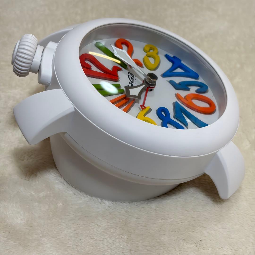 GaGa MILANO ガガミラノ 目覚まし時計 ホワイト 動作確認済