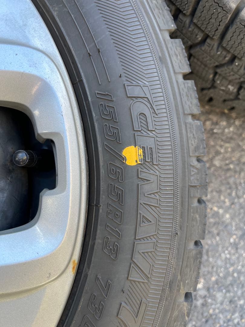 155/65R13 スタッドレスタイヤホイールセット　スペーシア　スズキ