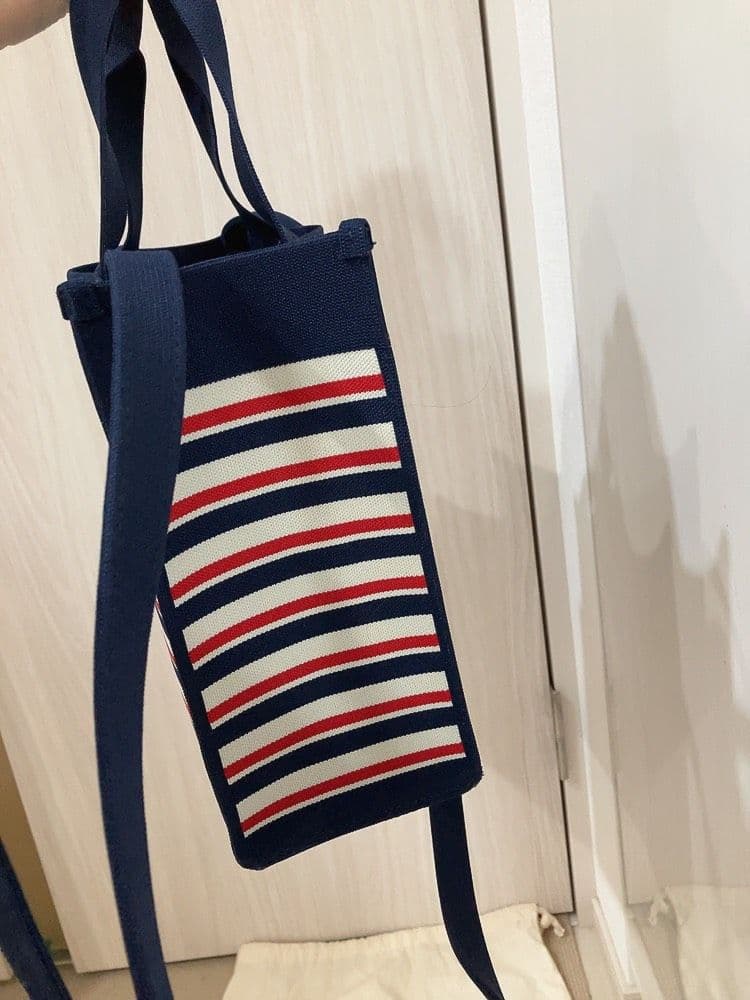 美品　MARNI マルニ　ジャガード　ボーダー　ハンドトートショルダーバッグ