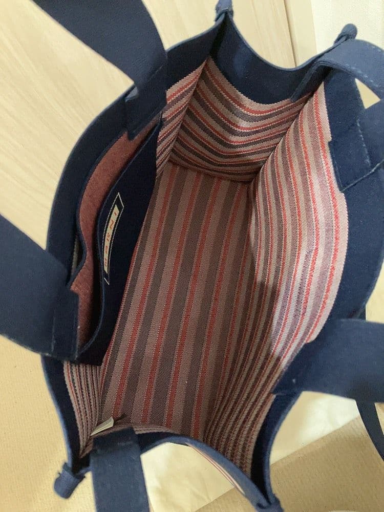 美品　MARNI マルニ　ジャガード　ボーダー　ハンドトートショルダーバッグ