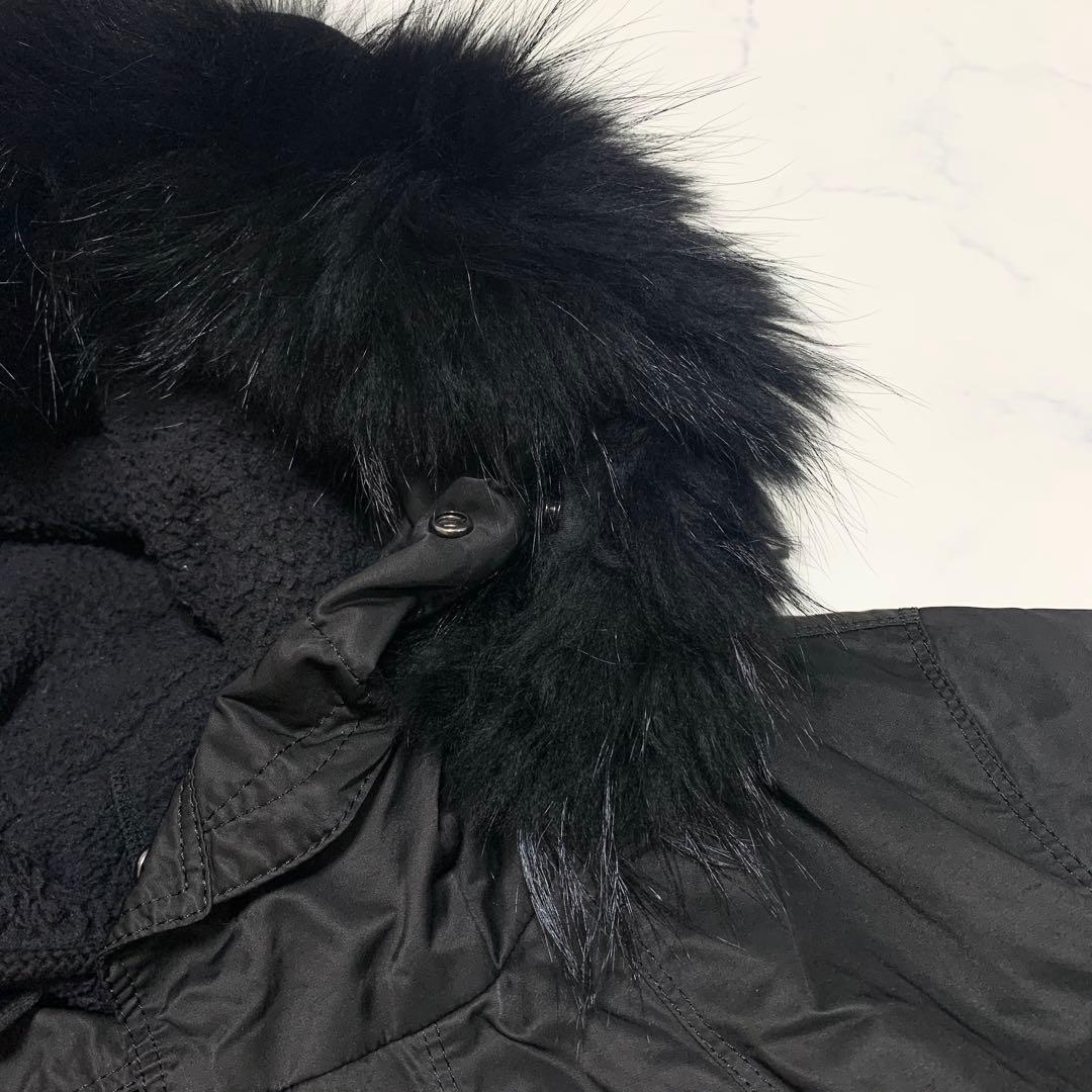 ブラックバレットバイニールバレット モッズコート ジャケット フリースインナー