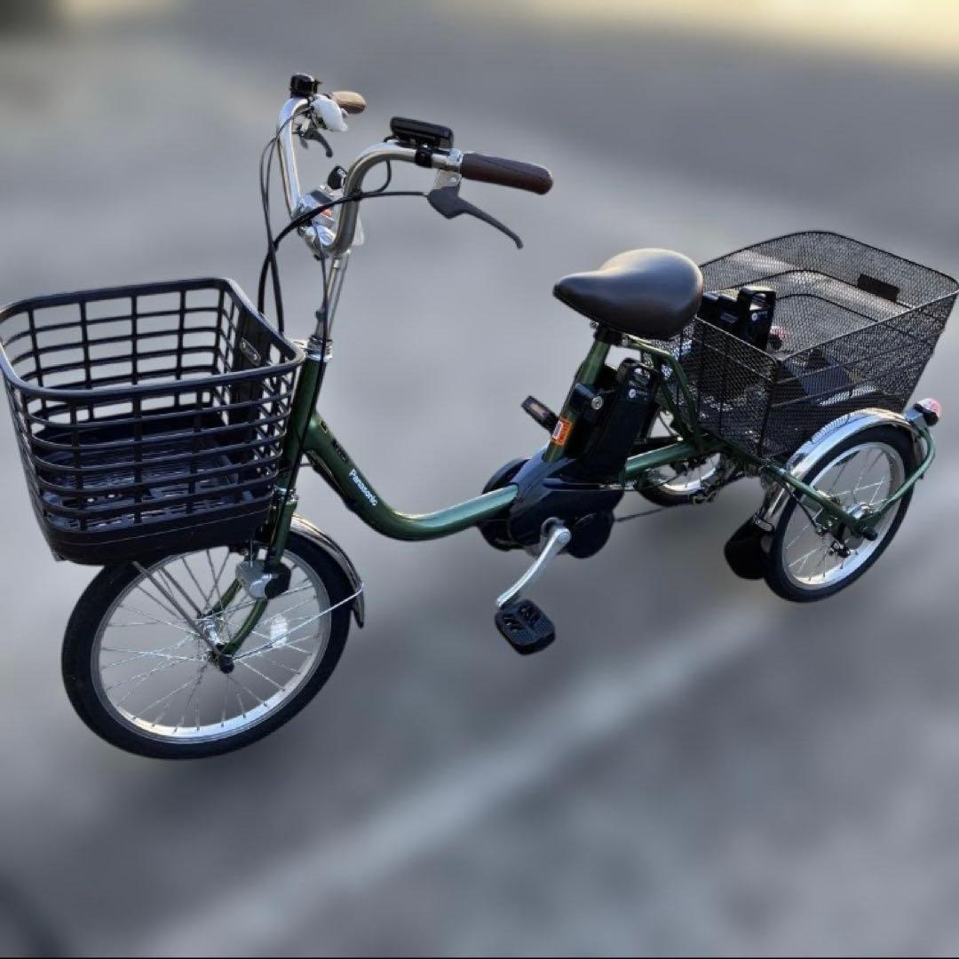パナソニック 電動アシスト三輪自転車 ビビライフ バッテリー2個 充電器付き