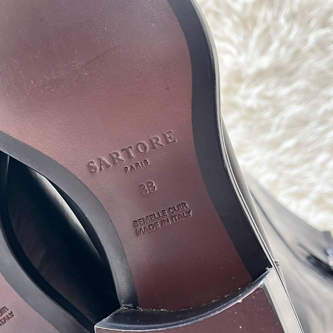 未使用品✨SARTORE サルトル　ロングブーツ　クロスベルト　ブラック　レザー