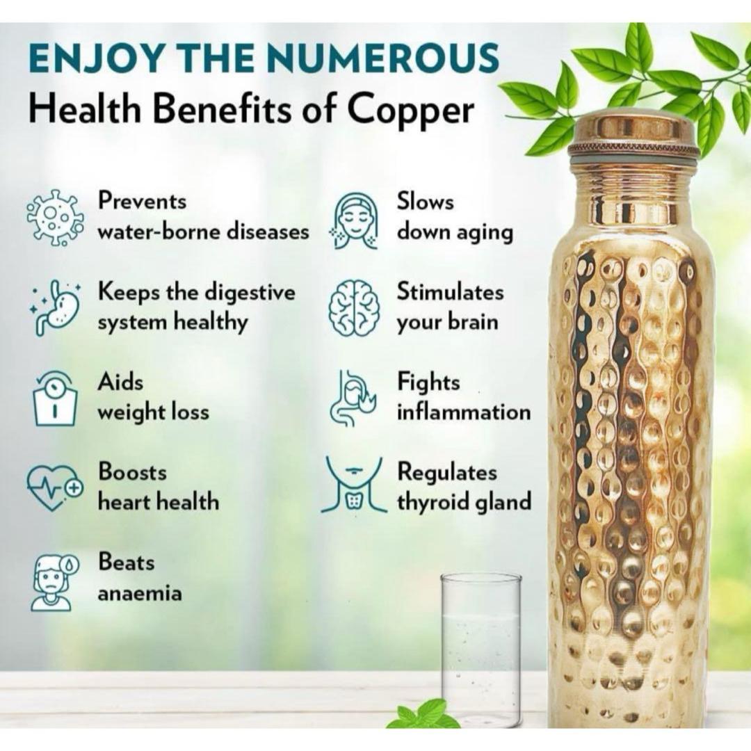 銅製1L水筒と2個カップセット